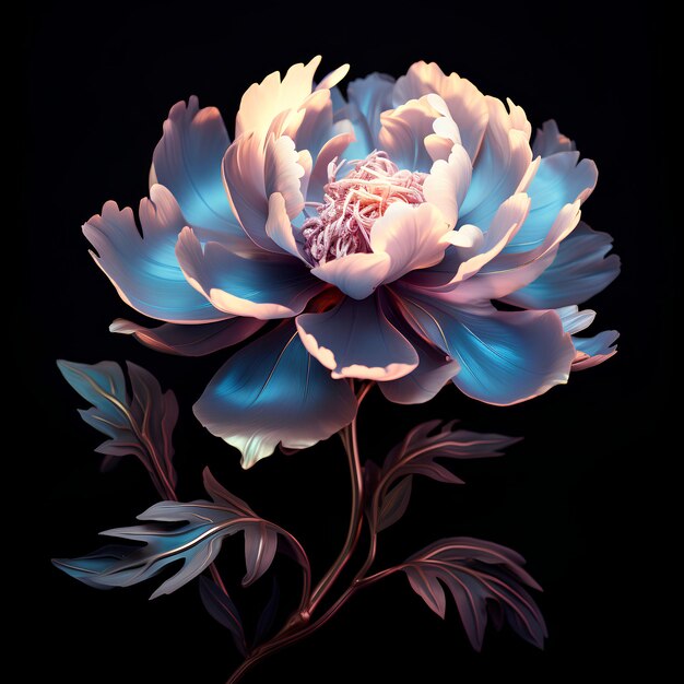 A Radiant and Bewitching Peony Underneath Angle