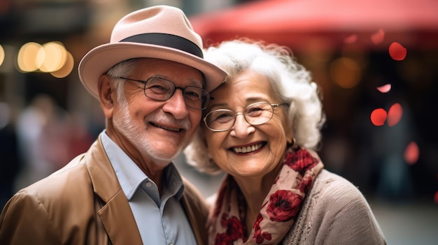 Radiant Elderly Couple Love Prevails