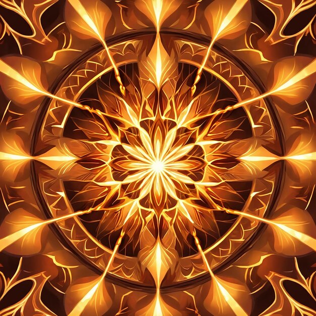 Radiant Golden Mandala Design