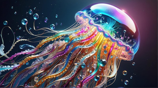 Radiant JewelStudded Jellyfish