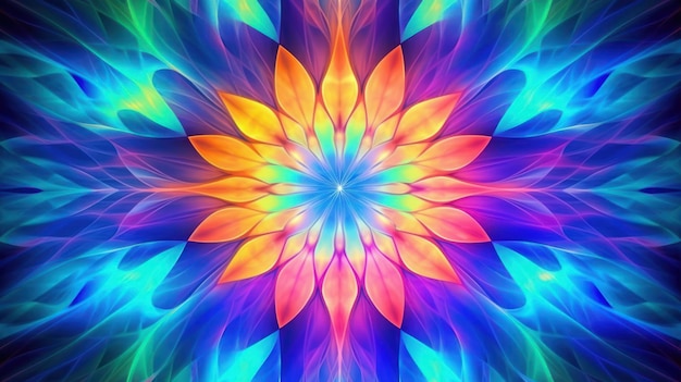 Radiant Kaleidoscope of Colors Copy Space