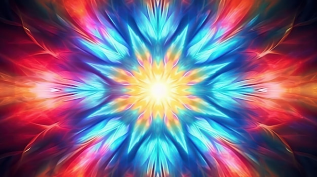 Radiant Kaleidoscope of Colors Copy Space