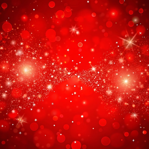 Radiant Red Bokeh An Abstract Background with Glowing Glitter