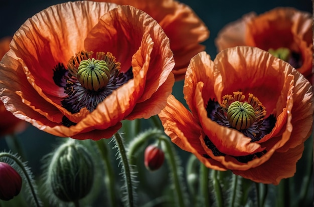 Radiant Reds Stunning Poppy Blossoms