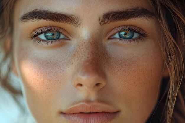 Radiant Skin Natural Beauty A Closeup Portrait of a Woman with Healthy Skin and Minimal Makeup