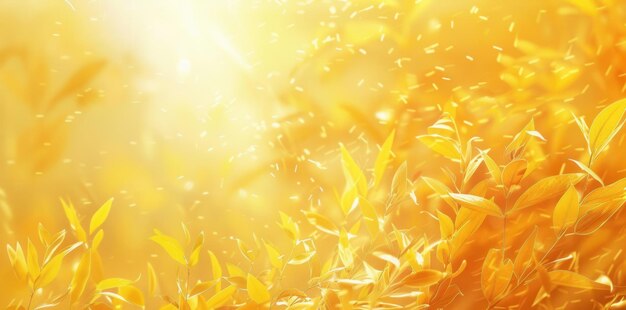 Photo radiant sunshine abstract yellow background light concept