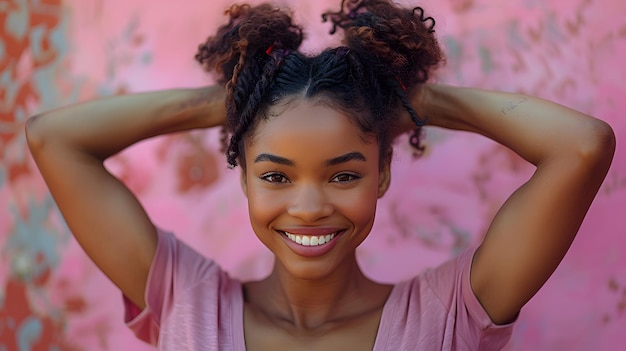 Radiant Woman with Freckles and Smile