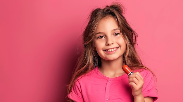 Radiant Young Girl Holding a Shuffle