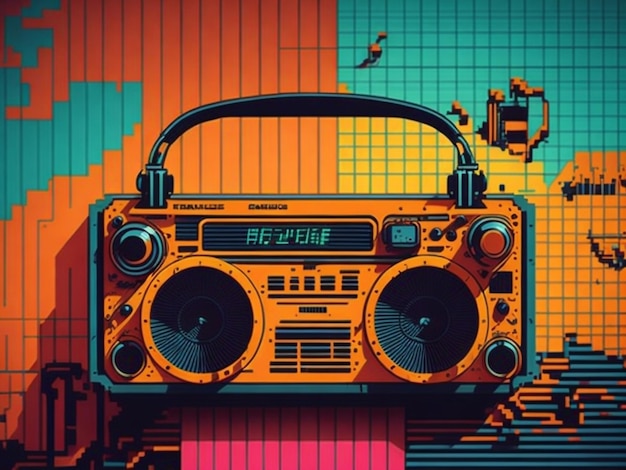 radio retro stlye