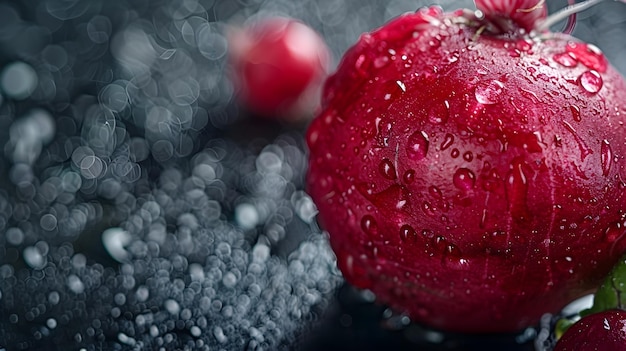 Radish with Glistening Water Droplets in Soft Natural Light