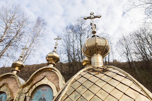 Radonezh Town  Sergiev Posad district Russia  March 31 2019 General view of the Holy source of