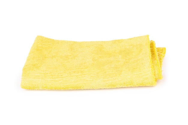 Rag color yellow isolated on white background dirty old