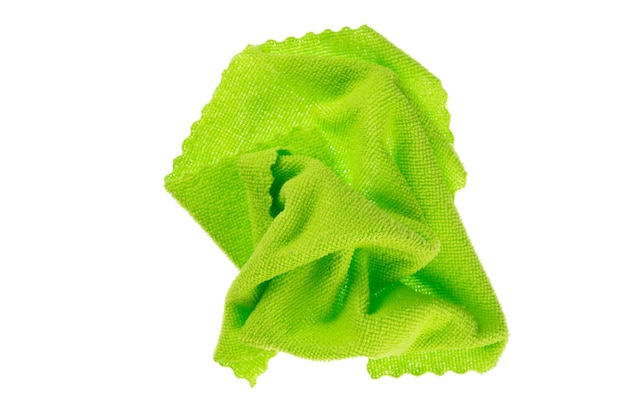 Rag microfiber isolated on a white background Microfiber cleaning towel