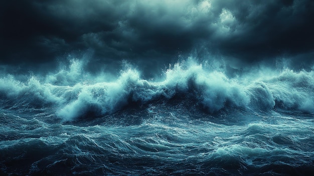 Raging Storm at Sea