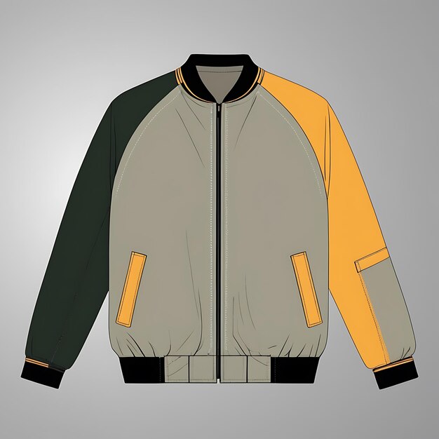 Photo raglan jacket mockup