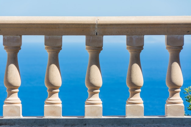 Railing with seascape