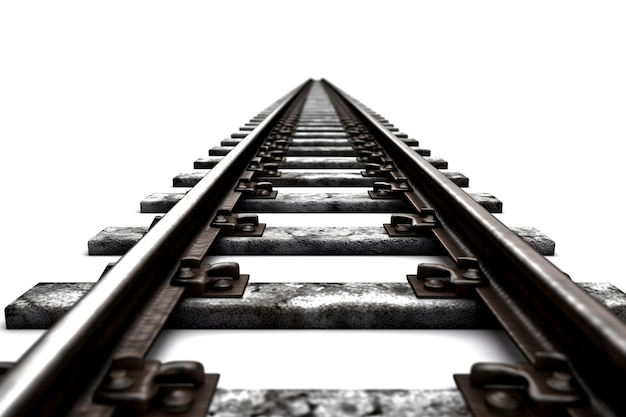 Railroad Tracks on Transparent Background AI