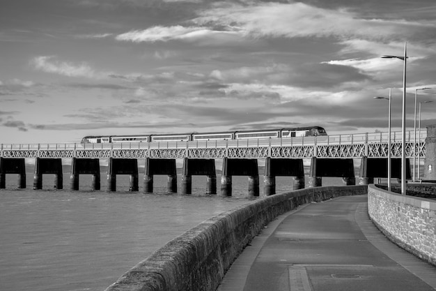 Railway bridge over the River Tay in the UK