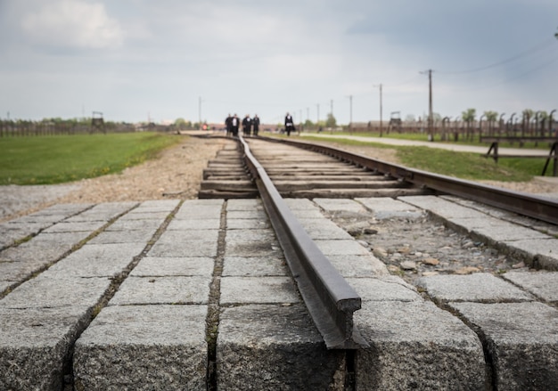 Railway to the German concentration camp Auschwitz II, Poland.