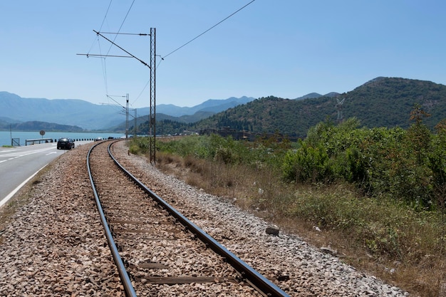 Railway near Skadar Lake Montenegro