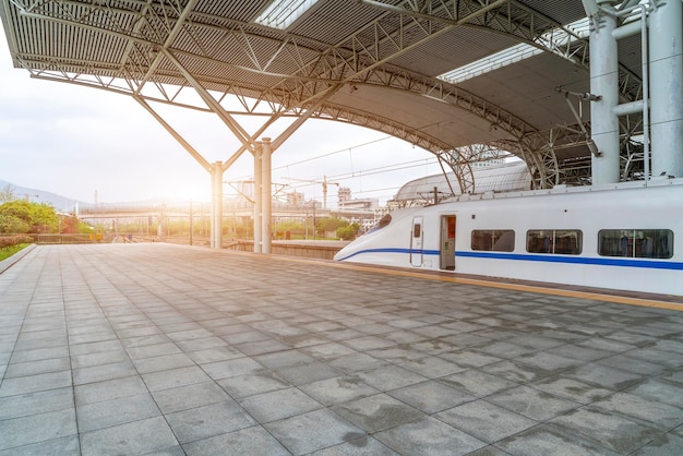 Railway station high speed rail train