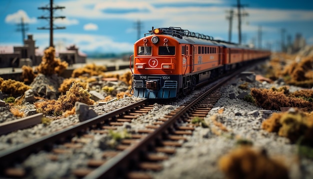 Railways diorama photoshoot Realistic model