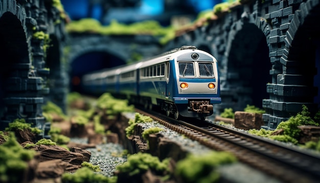 Railways diorama photoshoot Realistic model