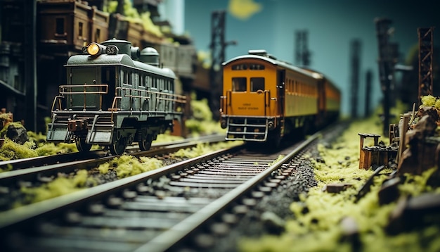 Railways diorama photoshoot Realistic model