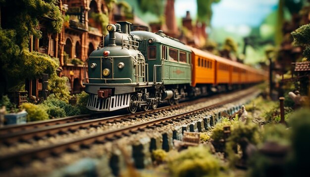 Railways diorama photoshoot Realistic model