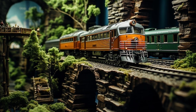 Railways diorama photoshoot Realistic model