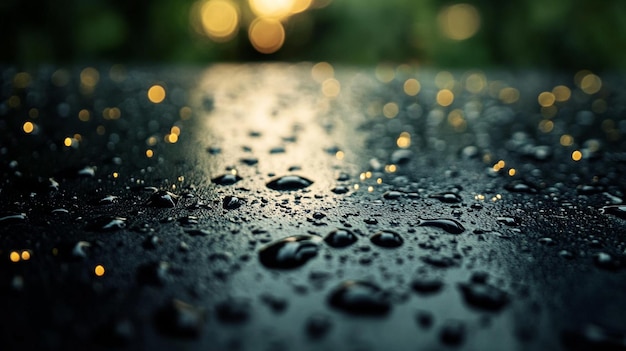 Photo rain drops on a car windshield