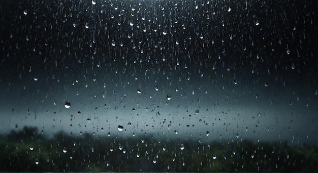 rain drops on a window with a light in the background