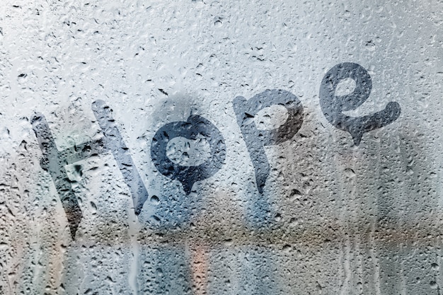 Rain on glass 