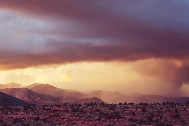 Rain in mountains