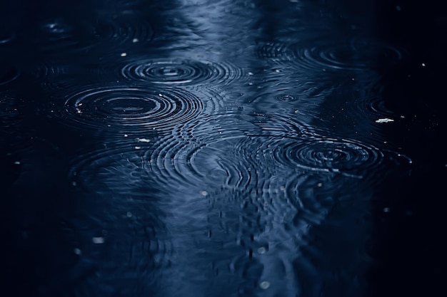 rain puddle circles, aqua abstract background, texture autumn water