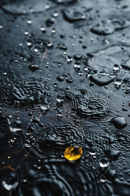 Rain texture on black background hyper realistic high resolution