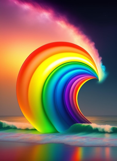 Rainbow art print featuring the photograph rainbow by mgl meiklejohn graphics