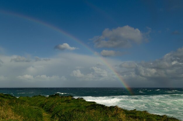 Rainbow on the Atlantic coast of Galicia Ferrol