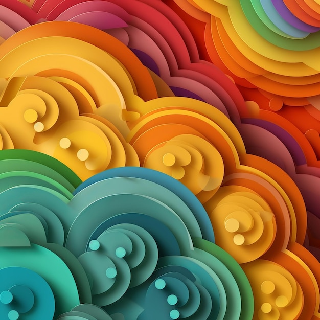 Rainbow background paper style Generative AI