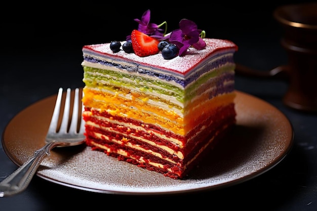 Rainbow Cake Bliss Gala Sweet Celebration