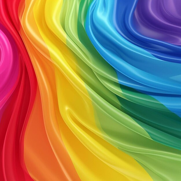 Rainbow Chromatic Waves Colorful Background Image