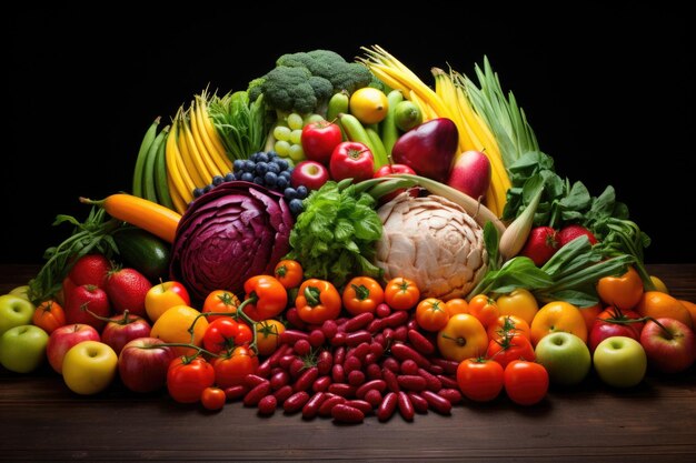 Rainbow color food background