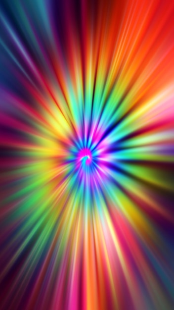 A rainbow colored background with a rainbow burst in the center.