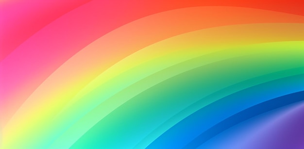 a rainbow colored background with an upward curved edge in the style of saturno butto