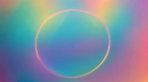 Photo a rainbow colored circle is on a screen