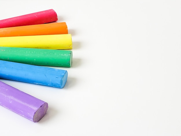 Rainbow colored crayons the colors of the LGBT community