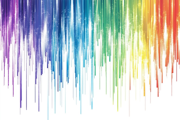 Photo rainbow colored gradient background with vertical lines isolated n white background