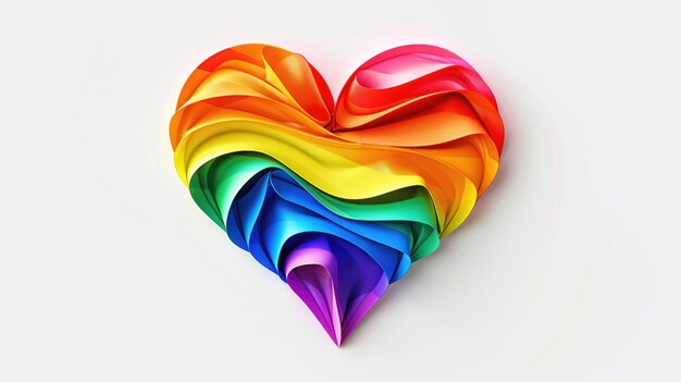 Rainbow colored heart