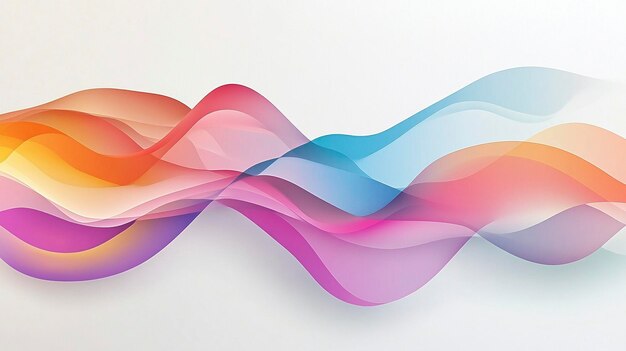 rainbow colored lines on a white background