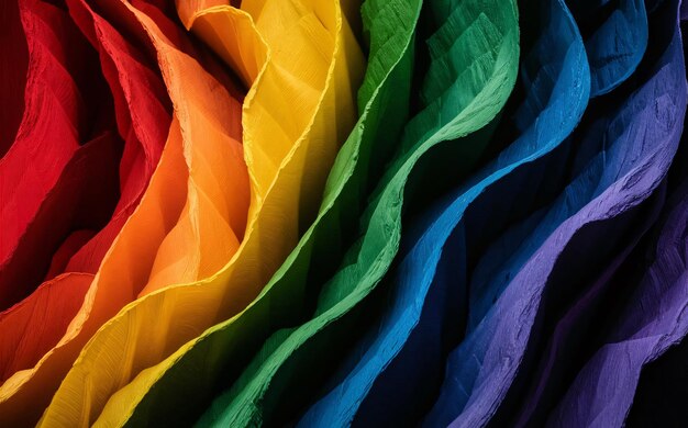 a rainbow colored rainbow flag is shown in a group